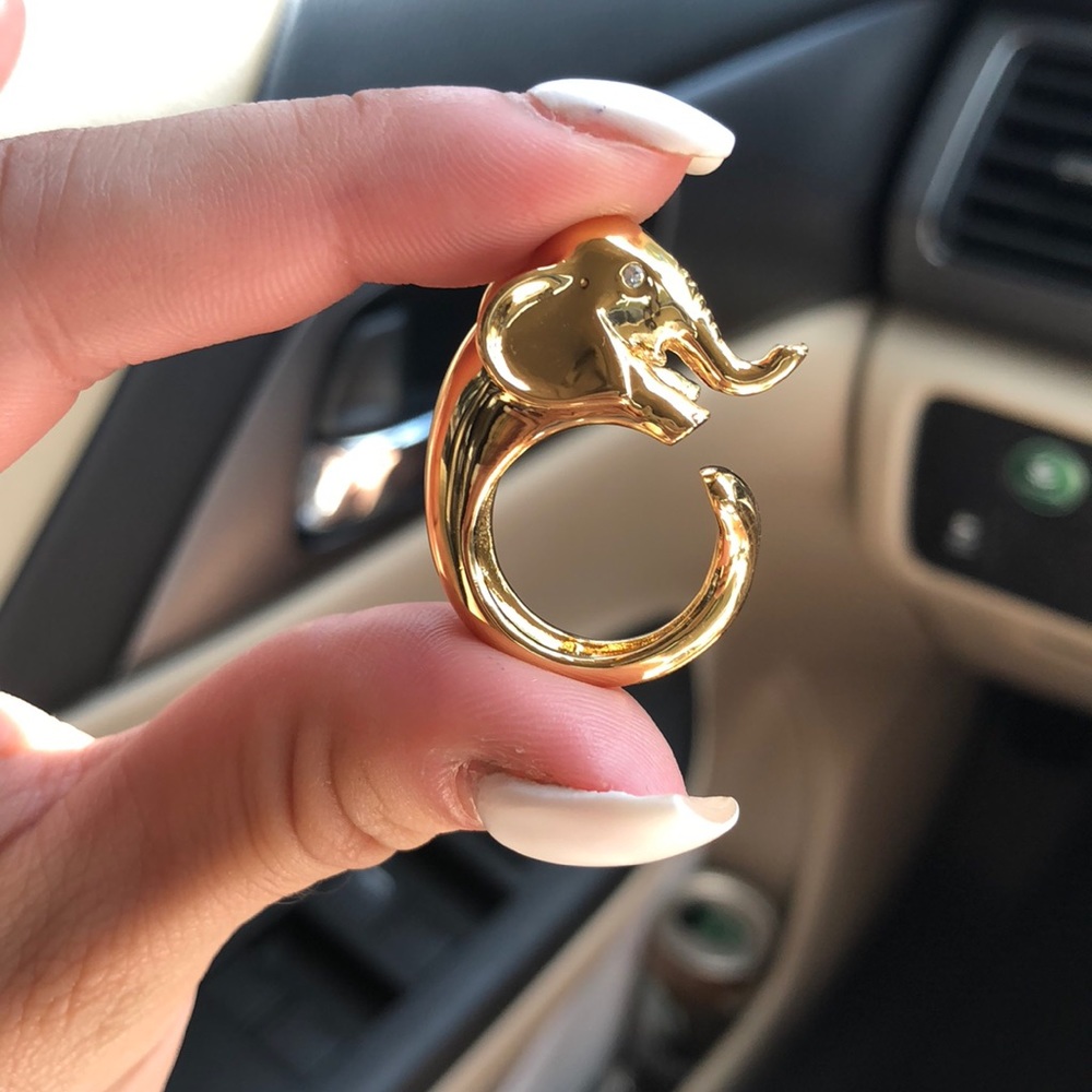 Gold Kate Spade Elephant ring